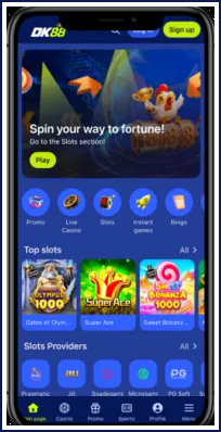 Pendaftaran dan log masuk akaun DK88 Casino dengan nombor telefon Malaysia