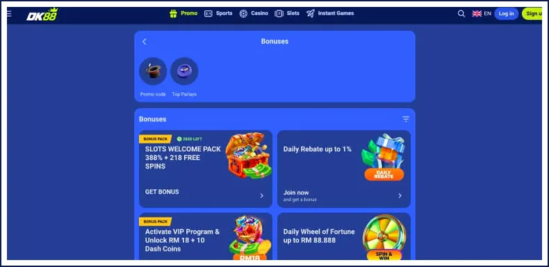 Log masuk akaun DK88 Casino dengan kata laluan dan pengesahan dua faktor